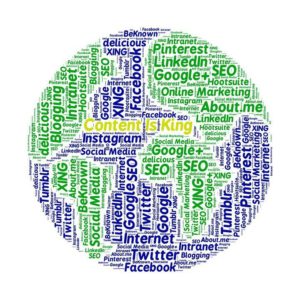 Globe with everything a good content strategy represents.