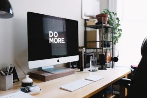 DO MORE on a black screen - the motivation to follow small business tech trends.
