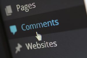 Comments section in WP menu.