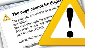 Error page that cannot be displayed.