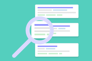 a look at search engine results through a magnifying glass