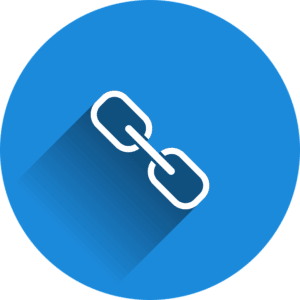 Blue linking icon