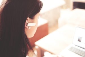 A woman suing a live chat on your website.