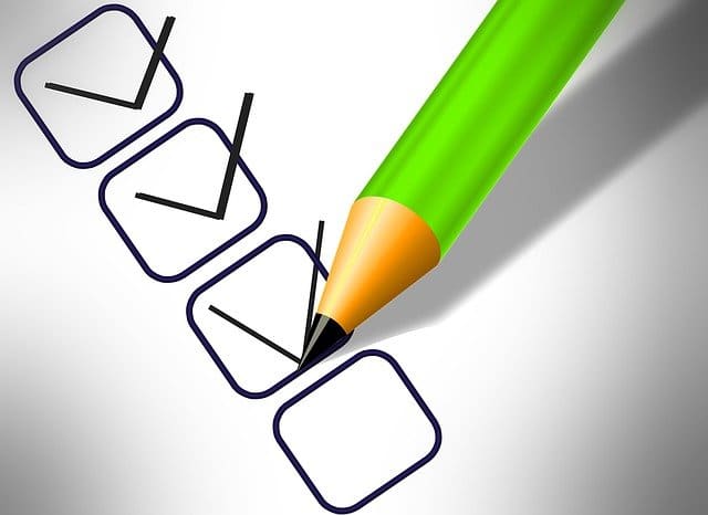 Check boxes with a pencil