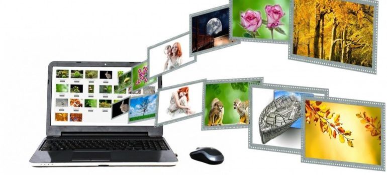 Art being added to a website.