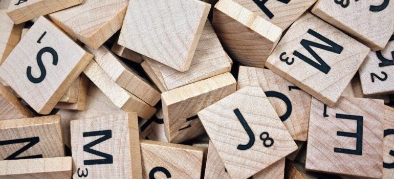 Tiles with letters