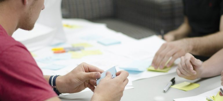 People discussing ideas for their business