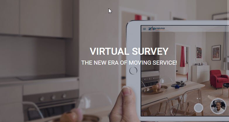 An image of what virtual moving estimates look like