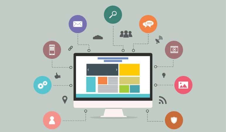 Different features of a page/website.