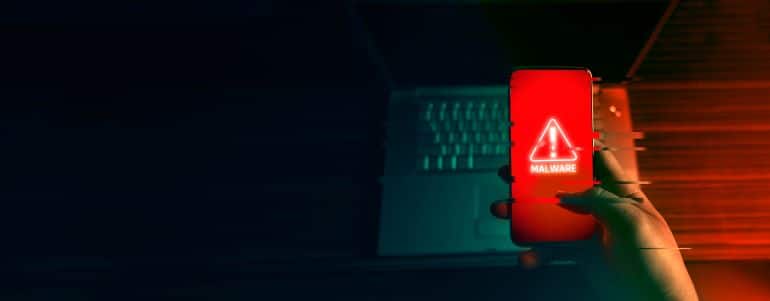 Malware warning on phone.