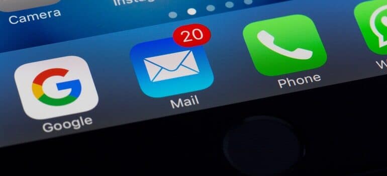 Mail app on an iPhone.