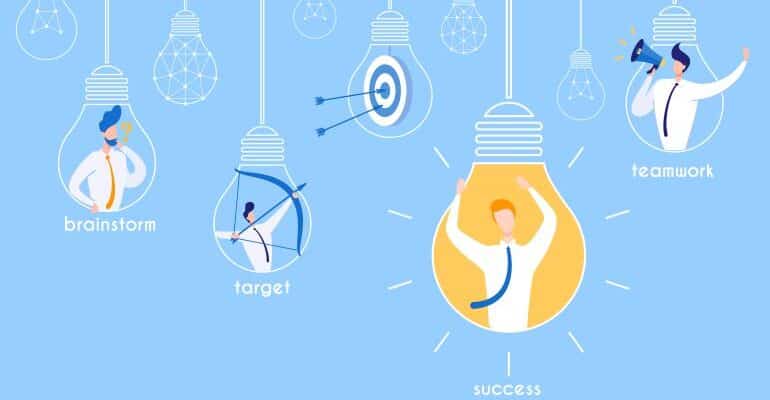 A vector image of content creation ideas.
