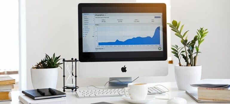 Google Analytics on a computer screen.