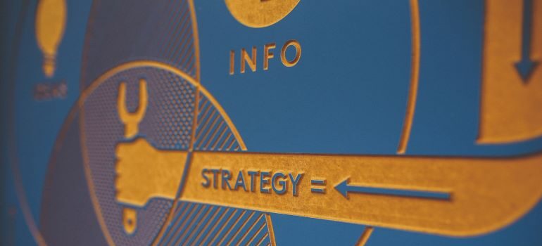Illustration of strategy creation process in business.
