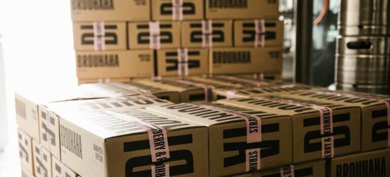 Boxes correctly packed for shipping to minimize shipping freight mistakes.