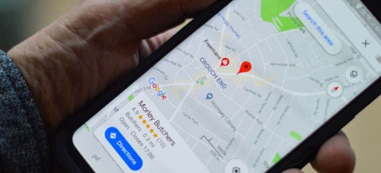 Image of Google Maps on a phone.