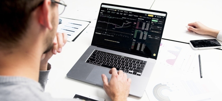 a man checking SEO results 