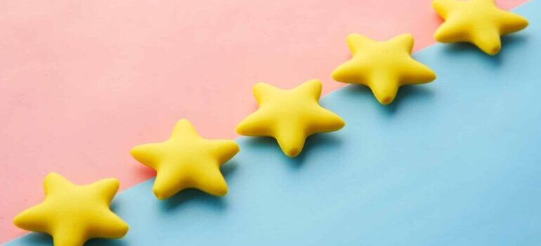 A row of yellow stars.