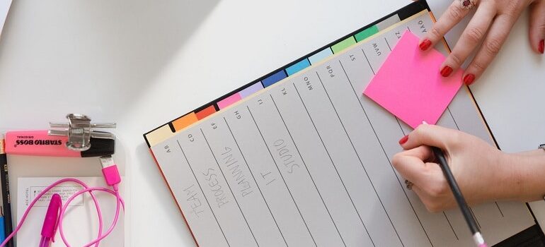 Writing down keywords