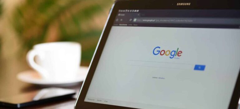The Google search page.