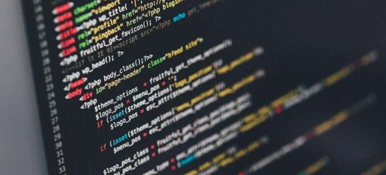 Web code for developing a company brand image with web design.