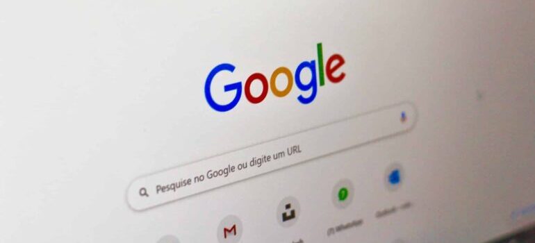 The Google search results page.