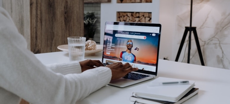 A person looking at website performance metrics.