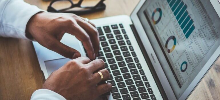 A person tracking and analyzing a PPC campaign.