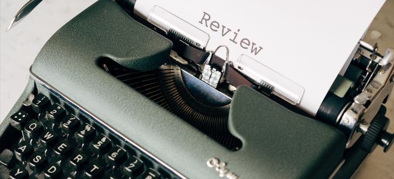 typewrite with a piece of paper in it