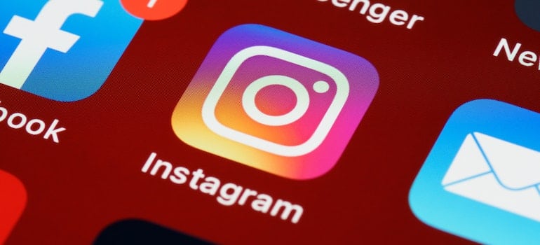 Social media apps icons on a smartphone