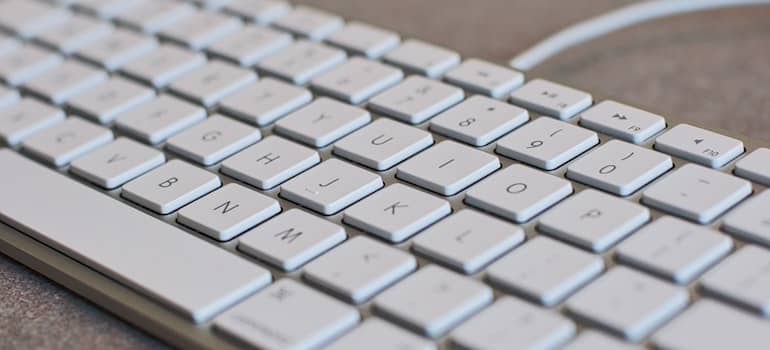 A white keyboard