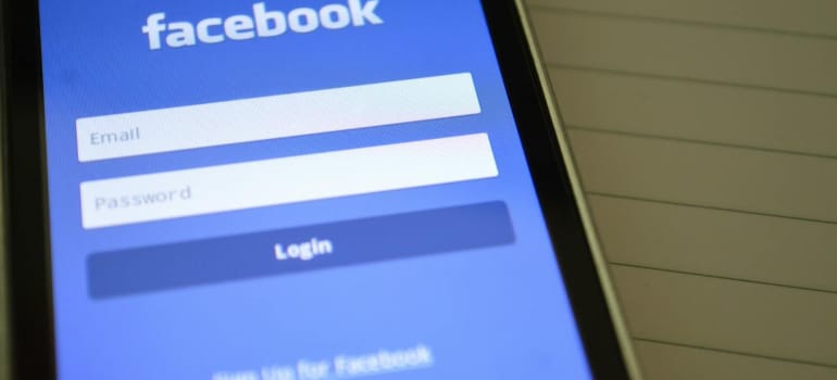 social media on a phone