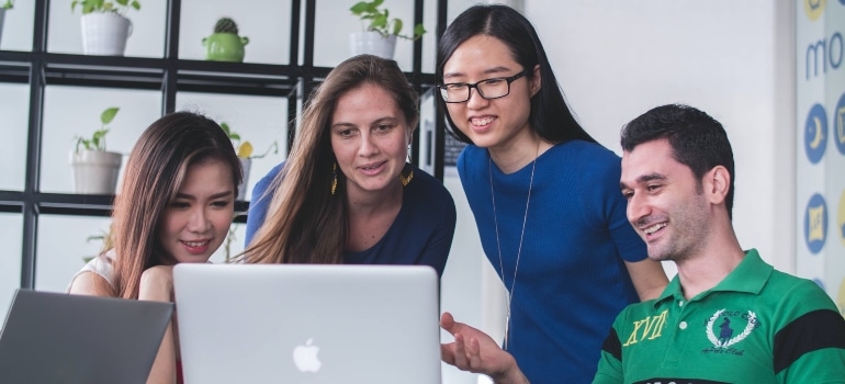 Marketing team researching their target audience