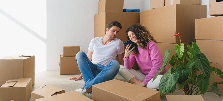 A couple booking services with a company that knows how to turn tax refunds into moving bookings